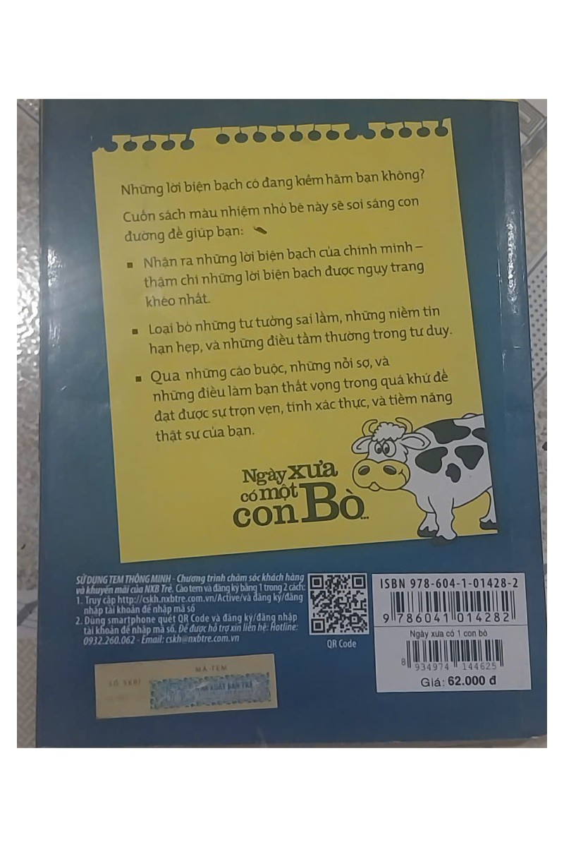 Bìa sau sách Ngày Xưa có một con Bò